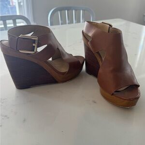 Michael Kors Brown Wedge Sandals